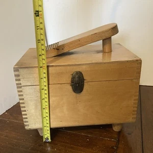 Vintage Wooden Shoe Care / Shoe Shine Box - BOX ONLY - Picture 1 of 18