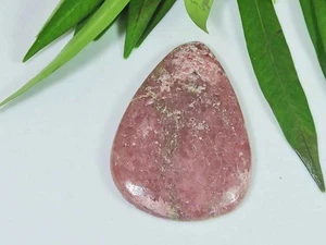 20X44X05MM Natural Rojo Rodonita Cuarzo Pera Cabujón Piedra Preciosa Suelta m374 - Imagen 1 de 9