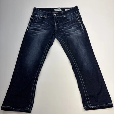 Pantalones de mezclilla Daytrip Virgo capri para mujer 29x25 azul tiro medio usados en excelente estado Foto 1 de 4