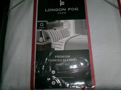 Nueva franela turca 100 % algodón London Fog Premium talla Queen #1030 Foto 1 de 3