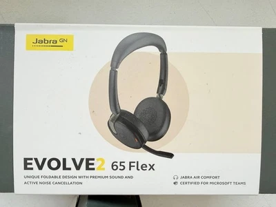 Jabra Evolve2 65 Flex Wireless Stereo Headset Microsoft Teams 26699-999-999 - Image 1 of 3