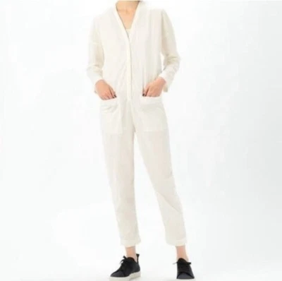 Женский комбинезон James Perse цвета слоновой кости ультратонкий вельвет $325 XL Read - Изображение 1 из 4