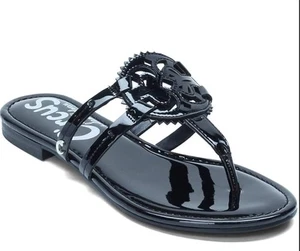 Circus by Sam Edelman Sandalen flache Schuhe Lack schwarz Größe 10 - Bild 1 von 4