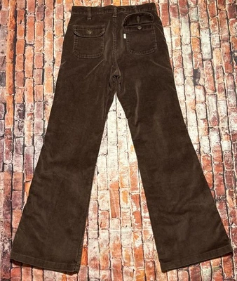 Pantalones de pana vintage Levi's 20665 marrón años 70 80 corte de botella acampanado talla 30W L32 Foto 1 de 4