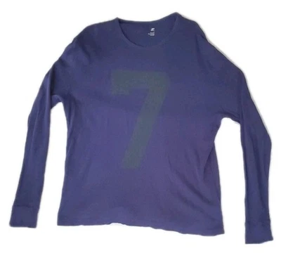 Camisa térmica JF J.Ferrar para hombre L grande azul manga larga 100 % algodón #7 Y2K Foto 1 de 4