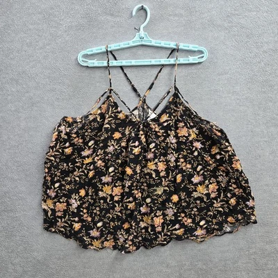 Женский пуловер American Eagle Outfitters безрукавка XXL черный с цветочным узором - Изображение 1 из 4