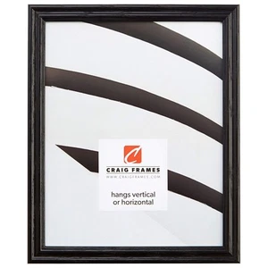 200ASHBK 8 by 10-Inch Picture Frame, Wood Grain Finish, 0.75-Inch Wide, Black - Picture 1 of 7