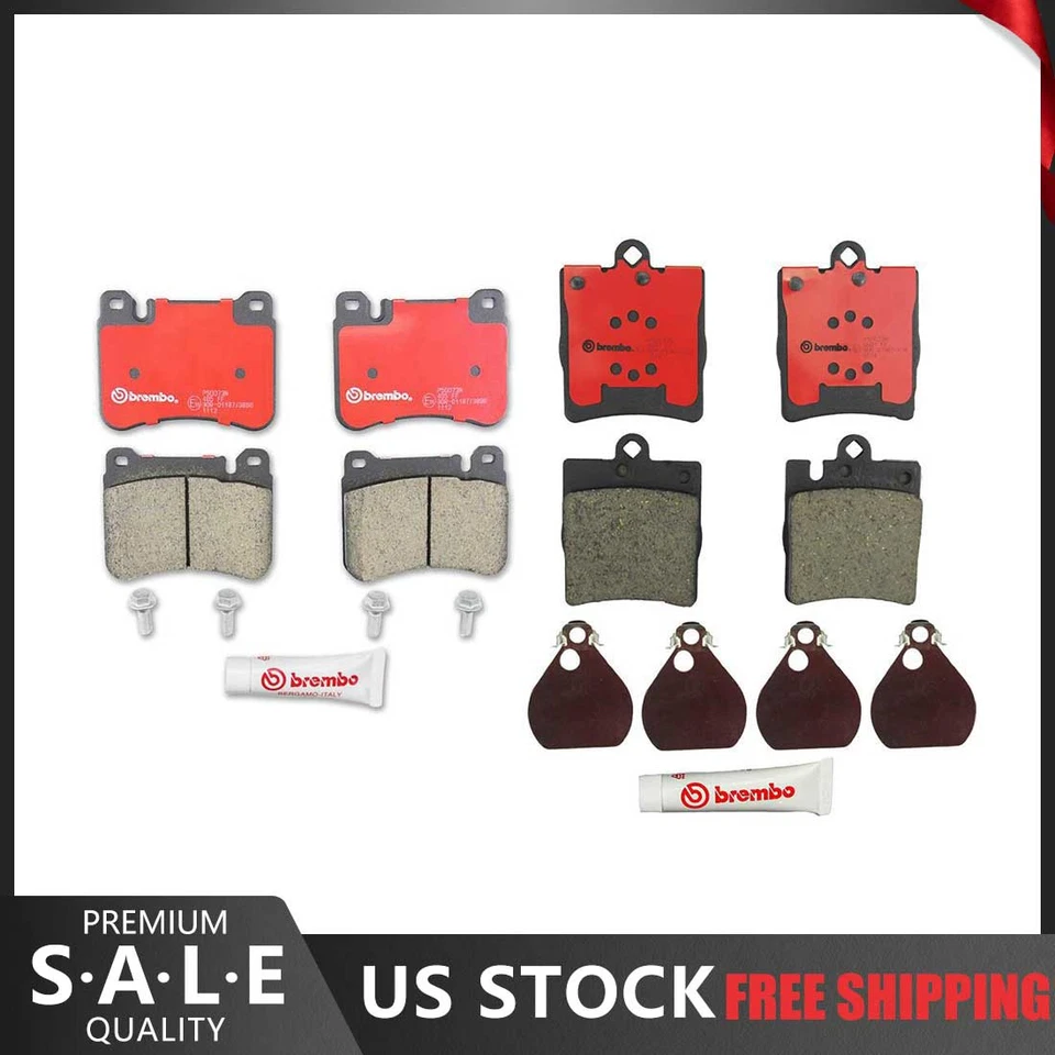 Pastillas de freno delanteras + traseras de cerámica para Mercedes-Benz SLK280 2006-2008 - Brembo OE Foto 1 de 4