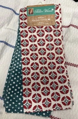 NUEVO Pioneer Mujer Mod Geo, Juego de 2 Toallas de Cocina, 16"W x 28"L Foto 1 de 4