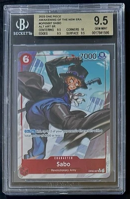 BGS 9.5 One Piece OP05-007 SR* Sabo Alt Art - English - New Era - Graded - Image 1 of 2