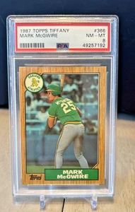 1987 Topps Tiffany Mark McGwire Rookie #366 PSA 8 - Picture 1 of 2
