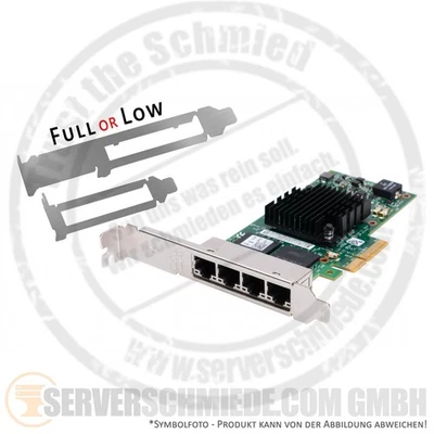 Dell Intel i350-T4 4x 1GbE Quad Port PCIe x4 Ethernet Adapter 0T34F4 - Bild 1 von 4