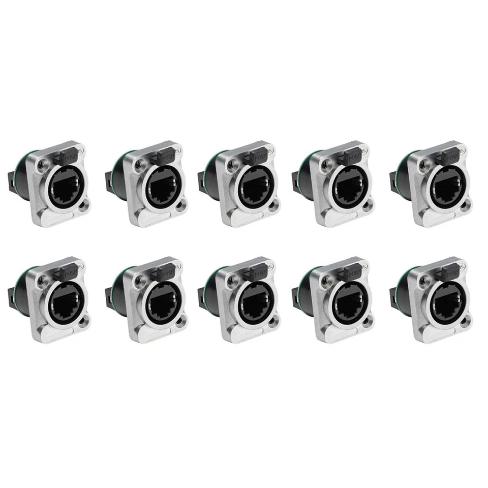 10PCS Ethernet Rj45 Chassis Socket NE8FDP Ethernet Pass Through Connector6327 - Image 1 of 1