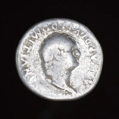 Roman Silver Coin -- Domitian Denarius - Image 1 of 2