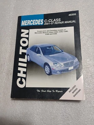 MANUAL TALLER CHILTON MERCEDES CLASE C SERVICIO REPARACIÓN 2001 02 03 04 05 06 07 C230 Foto 1 de 3