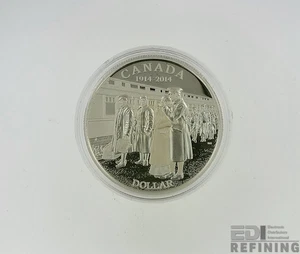 Canada 2014 Proof Silver Dollar 100th Anniversary of First World War Declaration - Picture 1 of 5