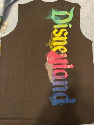 CAMISA SIN MANGAS DEPORTIVA GRIS CASTILLO TIE DYE DISNEYLAND CAMISETA SIN MANGAS GRANDE NUEVA Foto 1 de 4