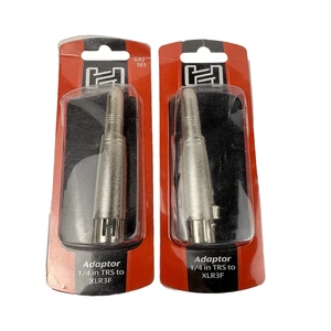 Hosa GXJ-183 Adaptador 1/4" TRS a XLR3F Hembra Adaptador GXJ 183 Lote Juego de 2 - Imagen 1 de 2