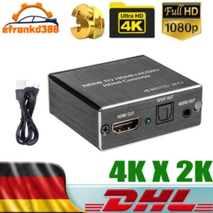 3D 4K HDMI Optical Audio Extractor Splitter Adapter HDMI to HDMI EDID Stereo L/R - Bild 1 von 10