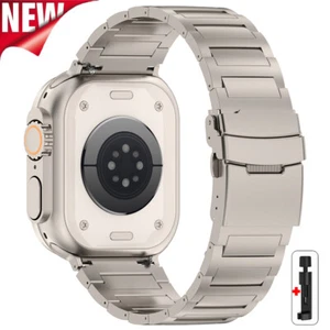 Titanium Alloy Band Strap For Apple Watch Ultra 49mm Series 10 9 8 7 6 5 38-45mm - Picture 1 of 15