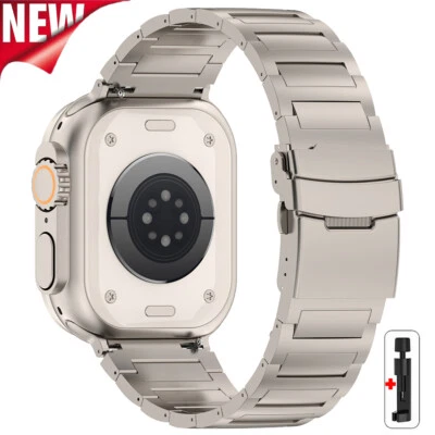 Titanium Alloy Band Strap For Apple Watch Ultra 49mm Series 10 9 8 7 6 5 38-45mm - Image 1 of 4