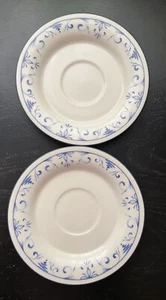 Set of 2 VTG Saucers by Lenox Chinastone Country Blue Collection USA - Picture 1 of 5