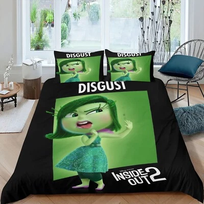 3Pcs Bedding Sets For Inside Out 2 Disgust Duvet Cover Sets All Season for Kids - Image 1 of 4