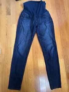 Adriano Goldschmied Denim Maternity Belly Skinny Jeans AG Blue Pregnancy 28 Reg - Picture 1 of 6
