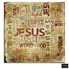 Jesus Tyopgraphy Religion Box Framed Canvas Art Picture Hdr 280Gsm