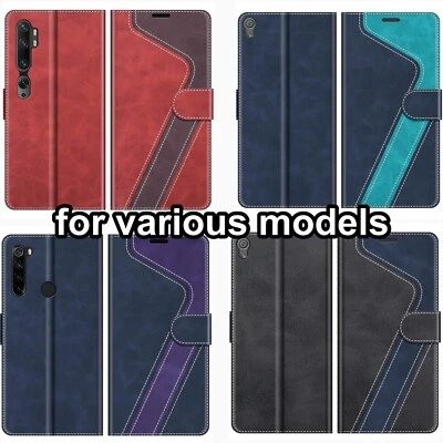 Mobesv Leather Wallet Phone Case for Xiaomi, Sony, Honor, Oppo, Huawei etc - Image 1 of 2