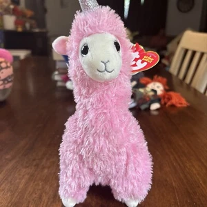 TY Beanie Baby - LANA the Pink Llama Unicorn Llamacorn Stuffed Animal Plush Toy - Picture 1 of 4