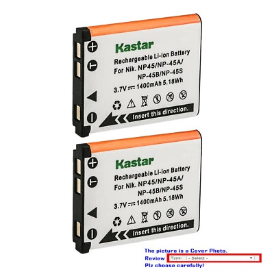 Kastar NP-45 Battery Replacement for Minolta MN5Z 20MP 5X Optical Zoom Camera