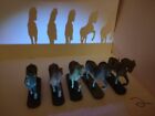x5 pre war toy horses no riders like eastolin/lineol 7 cm
