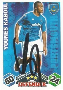 YOUNES KABOUL SIGNED PORTSMOUTH 2009/2010 MATCH ATTAX TRADING CARD+COA - Picture 1 of 1