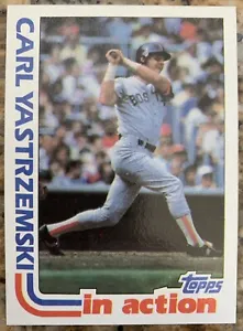 1982 Topps Baseball Carl Yastrzemski In Action #651 - Boston Red Sox - Picture 1 of 2