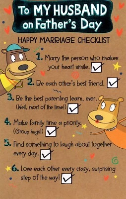 Funny FATHER'S DAY Pop-Out Card FOR HUSBAND, Bears List by American Greetings +✉ - Image 1 of 4