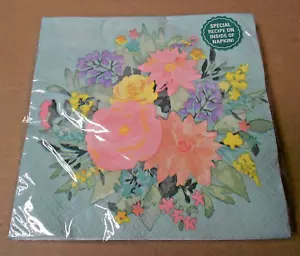 PIONEER WOMAN 2-Ply Paper Napkins SPRING FLOWERS FLORAL 20ct 8" x 8" - Picture 1 of 2