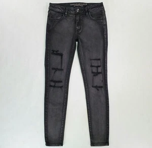 American Eagle Jeans Women's Jegging Stretch Skinny Charcoal Wash Denim Size 8 - Picture 1 of 11