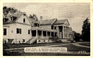Eagle Point Charming Old Colonial Place Virginia Postcard Oct 1958 Posted - Picture 1 of 2