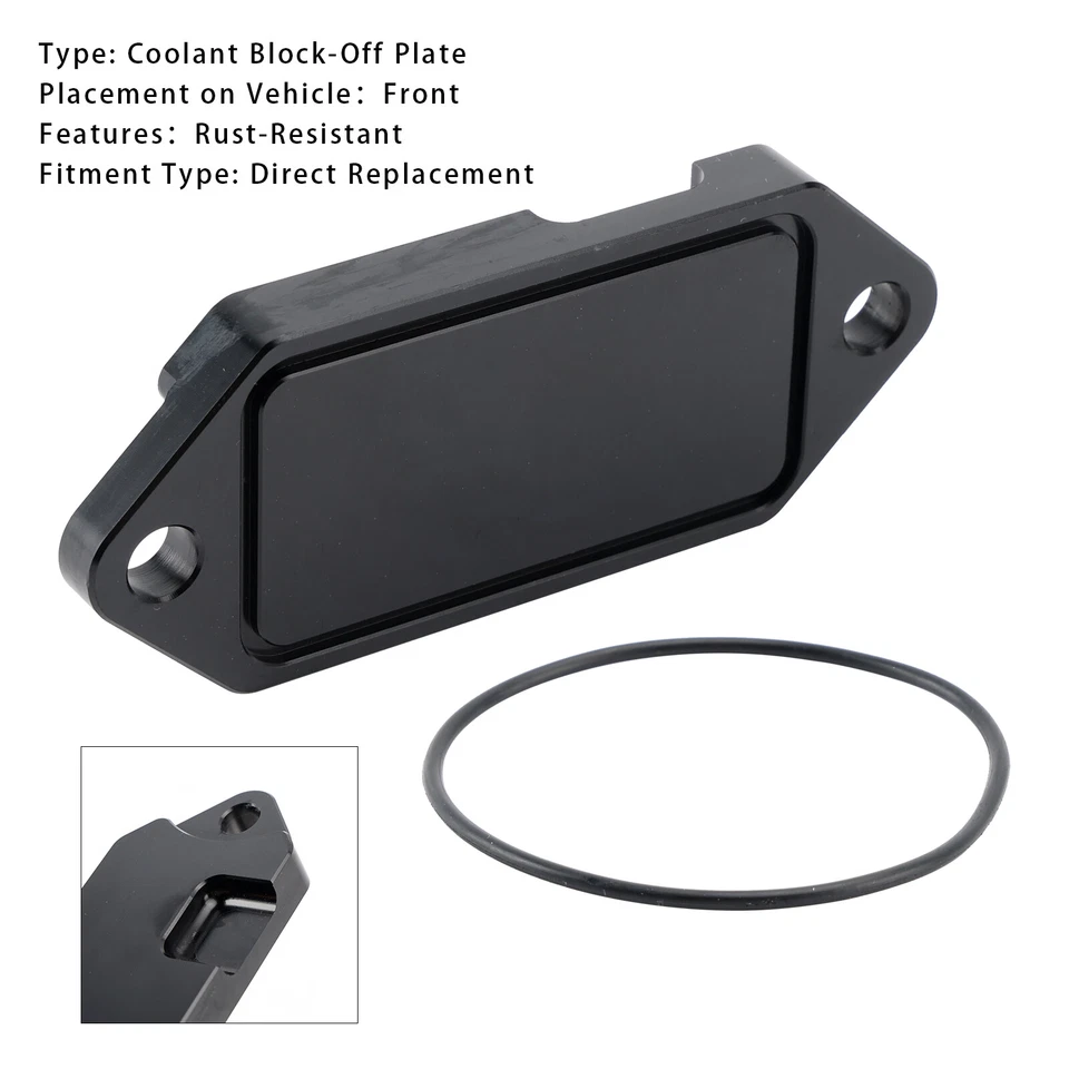 🚀Coolant Block-Off Plate W/ O-Ring Seal DP0402 For Chevy GMC 6.6L Duramax 01-17 Foto 1 de 4