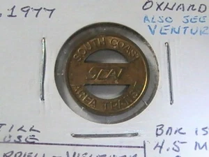 TOKEN DE TRÁNSITO CALIFERIA SCAT COAST AREA TRÁNSITO ONE WAY LATÓN AC #955-BB - Imagen 1 de 4