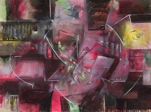 ROBERTO MATTA Surrealism Art Poster or Canvas Print "Phosphorece (Le Cube)" - Picture 1 of 1