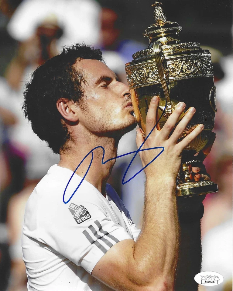FOTO 8X10 TENIS AUTOGRAFIADA FIRMADA POR ANDY MURRAY FRANCH US OPEN WIMBLEDON JSA #1 Foto 1 de 2