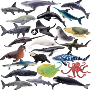 Marine Life Figures, 24PCS Set Mini Marine Animal Models Realistic Animal Models - Picture 1 of 8
