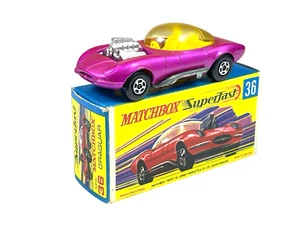 Lesney Matchbox Superfast MB36 Pink Draguar w/G Style Box - Picture 1 of 12