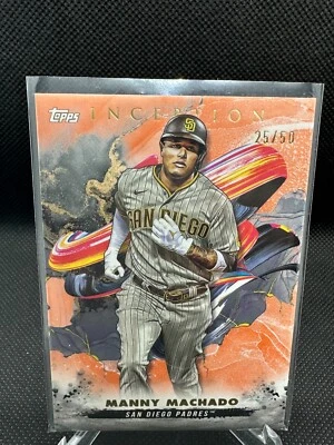 2023 Topps Inception Manny Machado 25/50 Orange Parallel San Diego Padres - Image 1 of 2