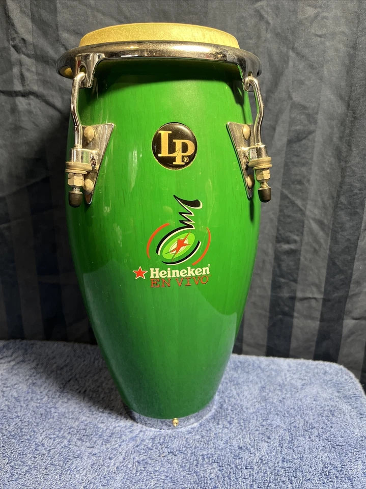 11” Latin Percussion LP Conga Drum. Heineken EN VIVO. Green    S4 - Image 1 of 4