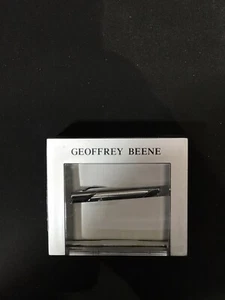 New Geoffrey Beene Men's Metal Silver Tie Bar Clip RTL $28 ף - Picture 1 of 5