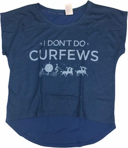 I Don’t Do Curfews Girls Santa Christmas T-Shirt Large 6/8 - Picture 1 of 1