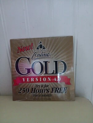 AOL Vintage Computer / Internet Advertising America Online Gold Version 4.0  - Image 1 of 2